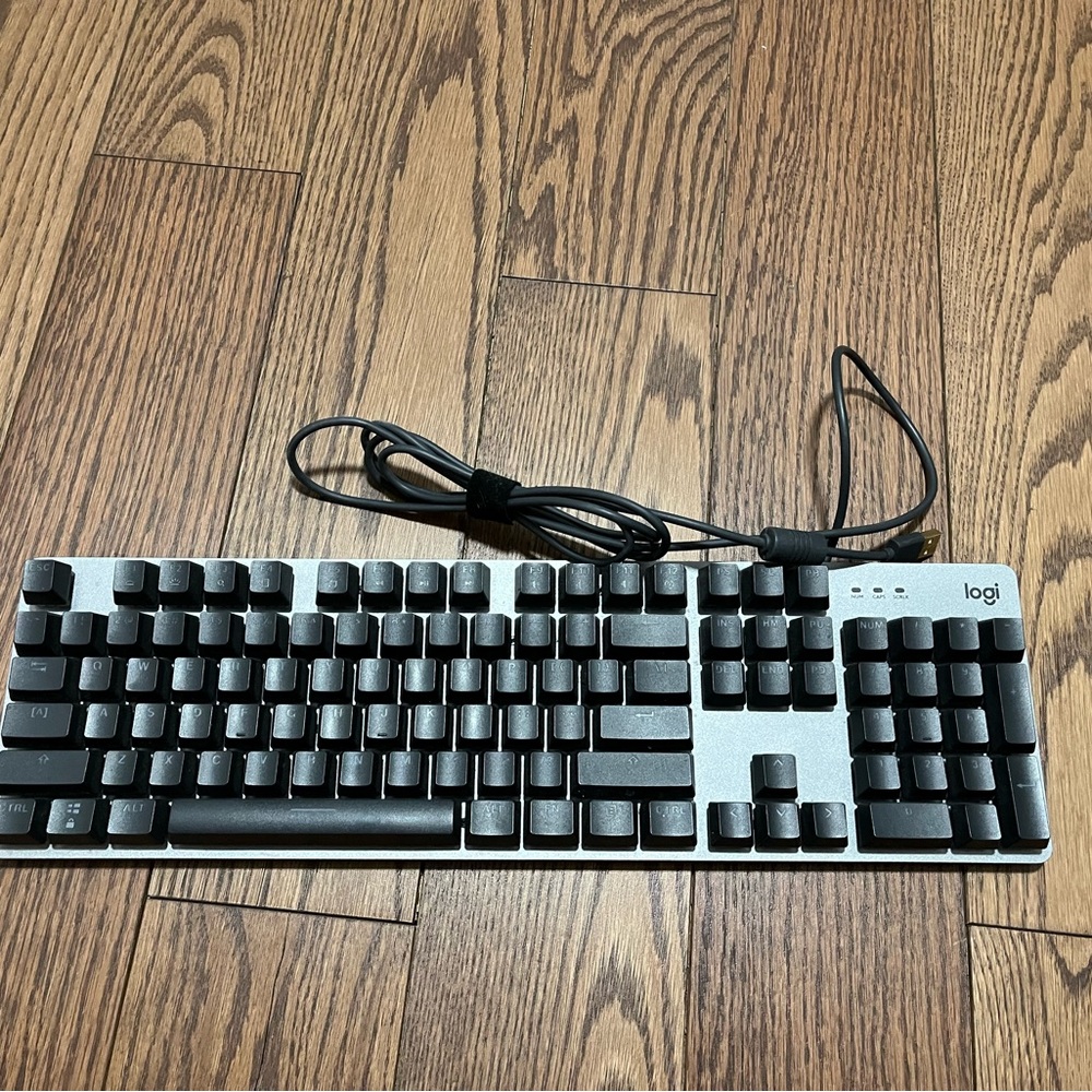 Logitech Wired Keyboard in Black and Gray